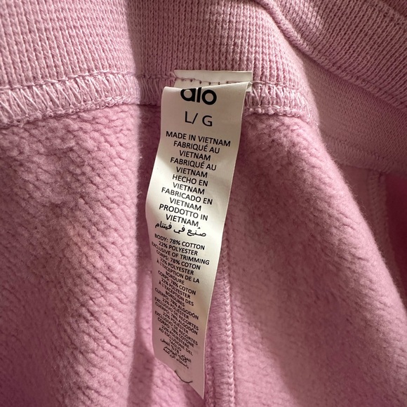 NWT ALO YOGA Heavyweight High-Waist Free Time Straight Leg Sweatpant SugarPlum L - Picture 7 of 10